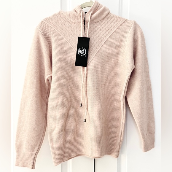 NWT Pink Cristina Cashmere Hoodie Sweater!  Thick soft cozy cashmere! L/XL - Picture 10 of 10